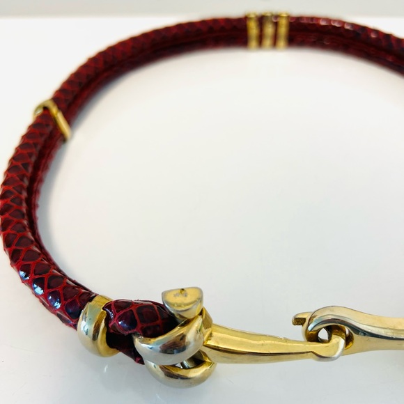 Vintage burgundy belt main image 5